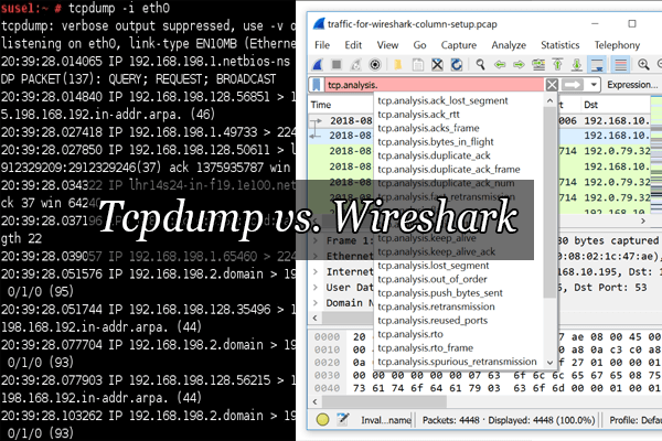 Tcpdump vs Wireshark